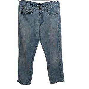 #725 Agave  USA Wide Leg Faded Denim Jeans